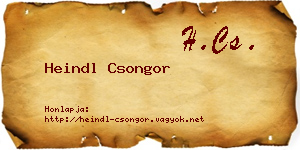 Heindl Csongor névjegykártya